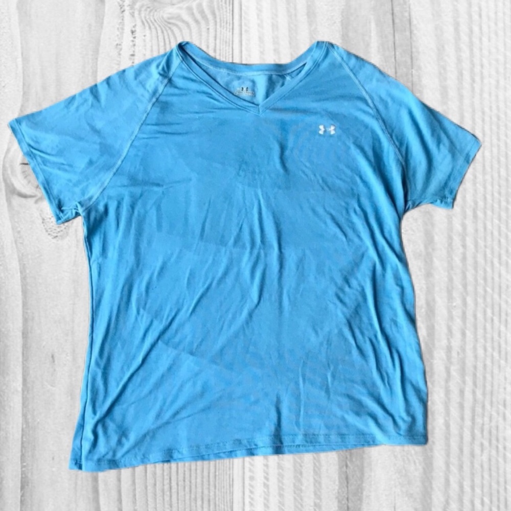 🍁 Under Armor Blue Shirt Short-Sleeved Size: XL